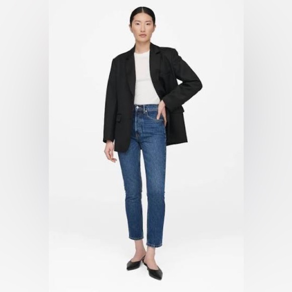 Anine Bing Sonya Jeans in Mid Indigo
